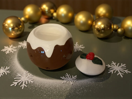 Brûle parfums boule Noël marron