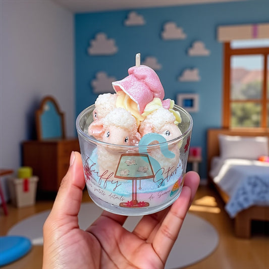 Bougie " Fluffy Story " Vanille des îles ( pré commande )