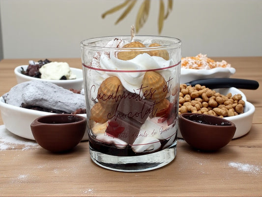 Bougie cacahuètes et chocolat