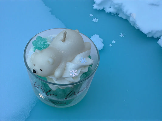 Bougie Pôle Nord : ourson splash
