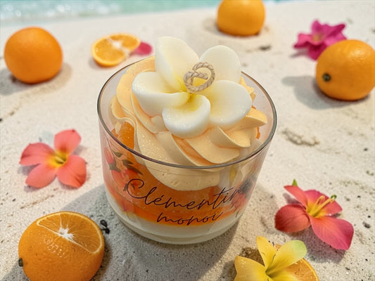 Bougie " Clémentine - Monoï "