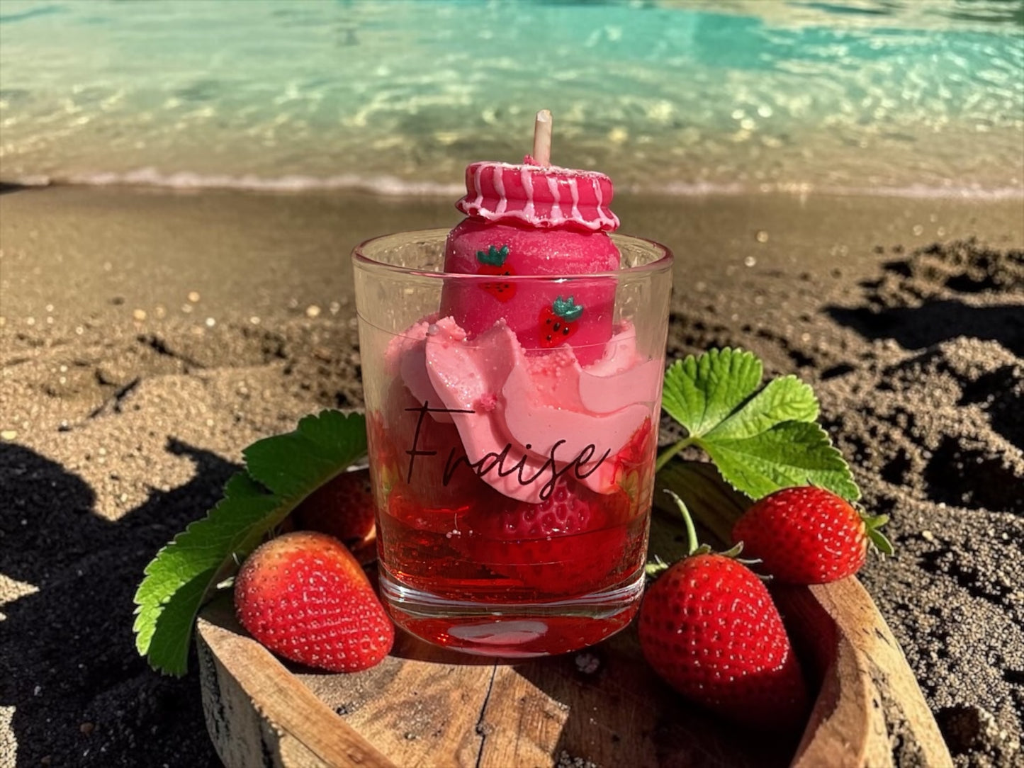 Petite bougie " fraise"