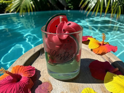 Petite bougie " Pastèque "