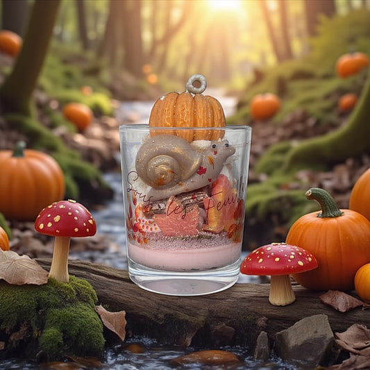 Pré-commande bougie verrine «  Sous les feuilles »
