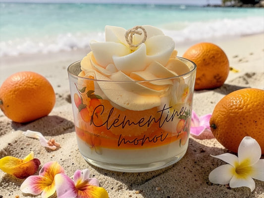 Bougie " Clémentine - Monoï "