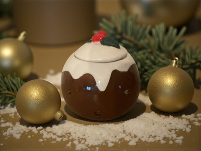 Brûle parfums boule Noël marron