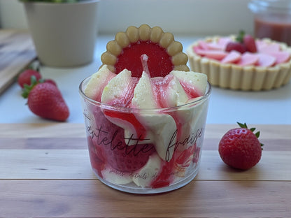 Bougie tartelette fraise