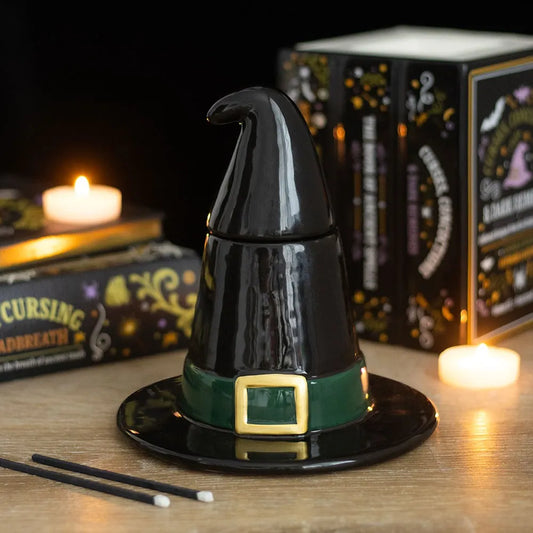 Brûle parfums chapeau de sorcière