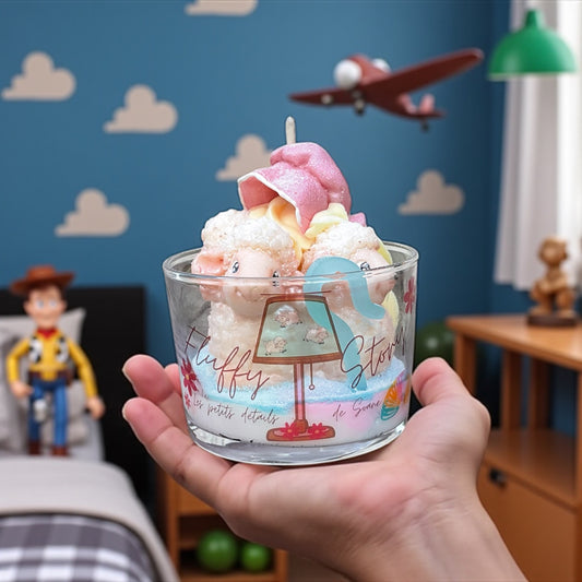 Bougie " Fluffy Story " Vanille des îles ( pré commande )