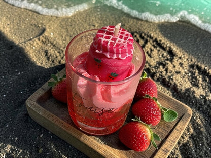 Petite bougie " fraise"