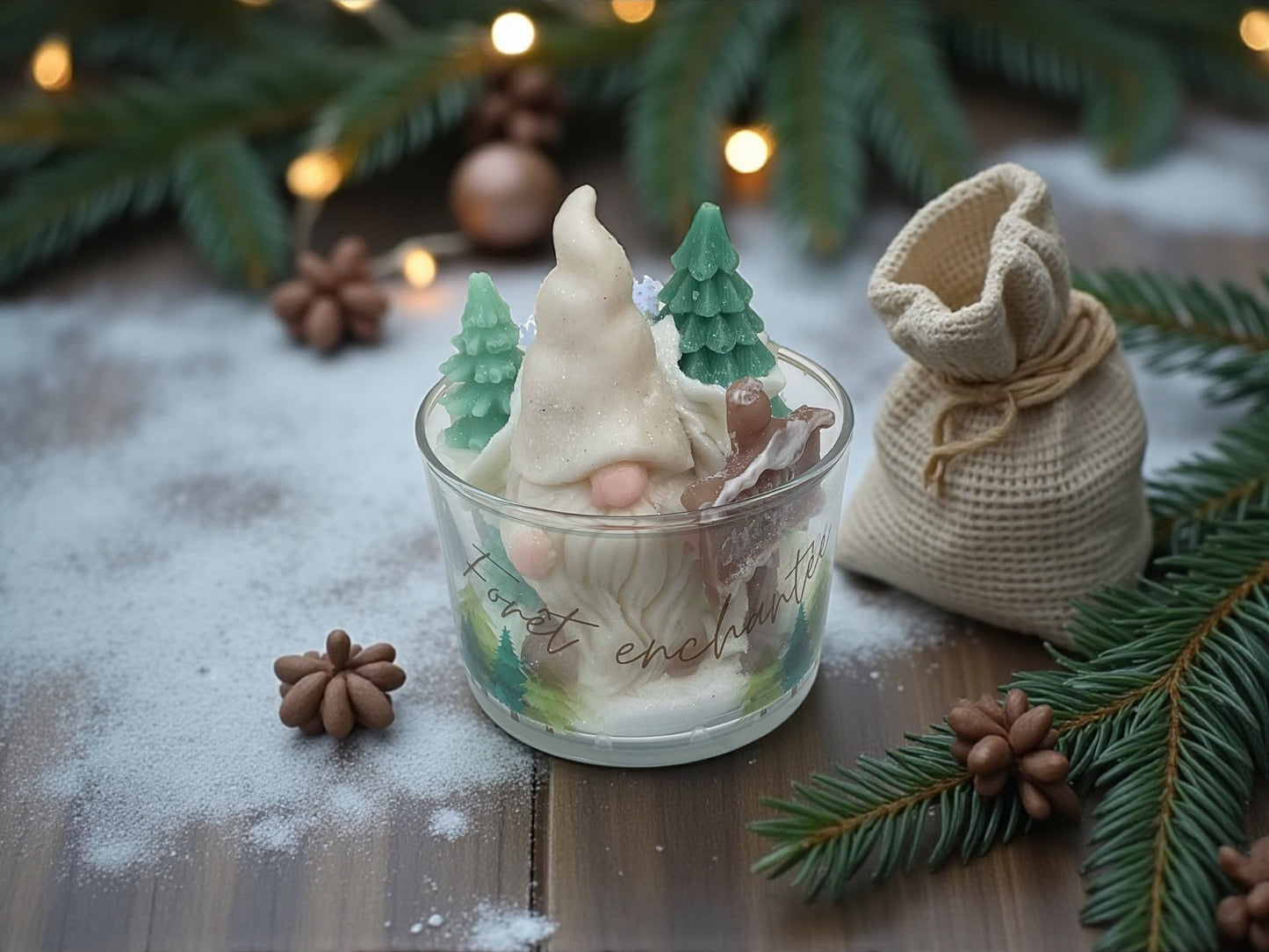 Bougie Forêt enchantée couleur marron